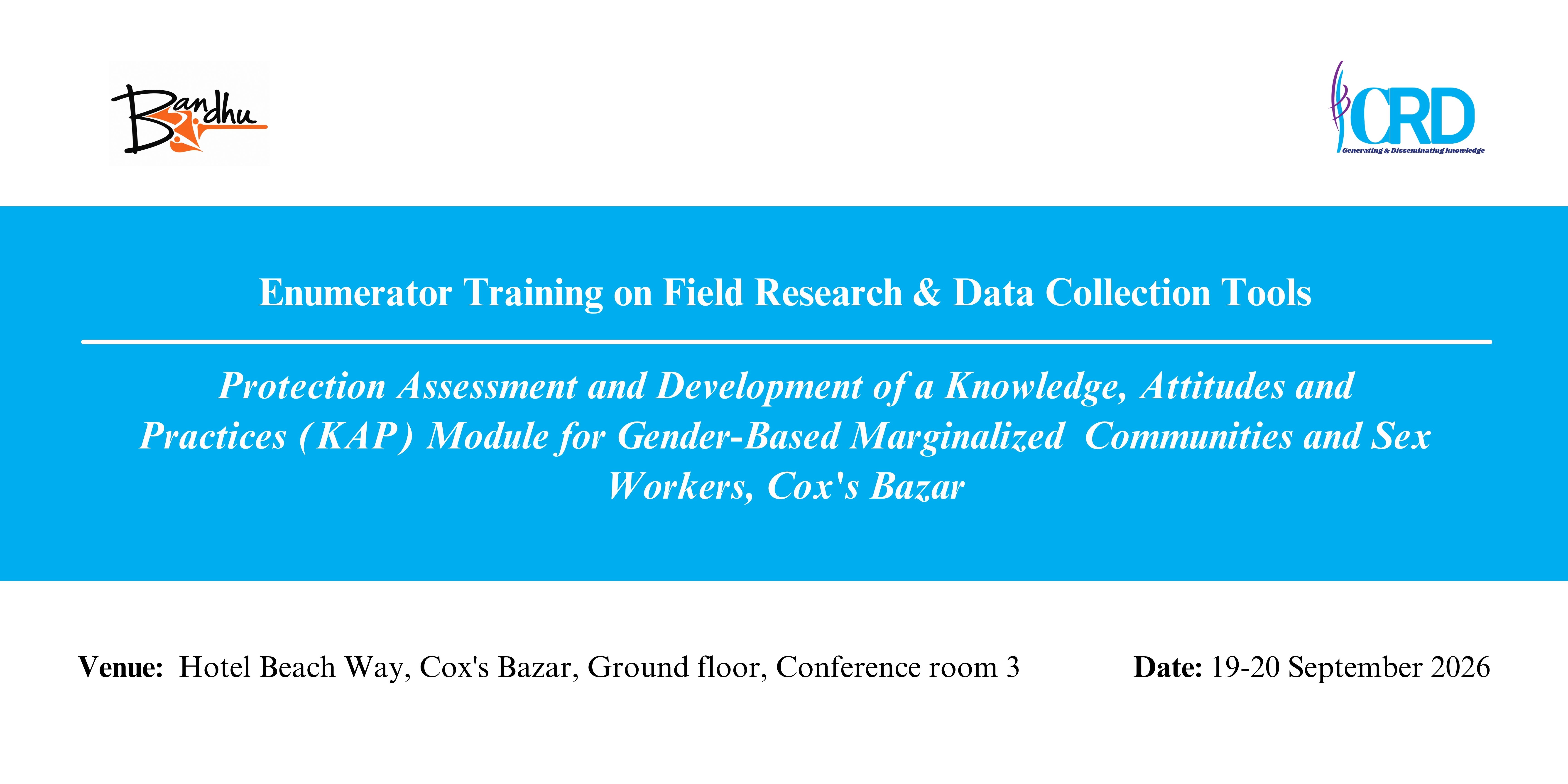 Banner of Enumerators Training