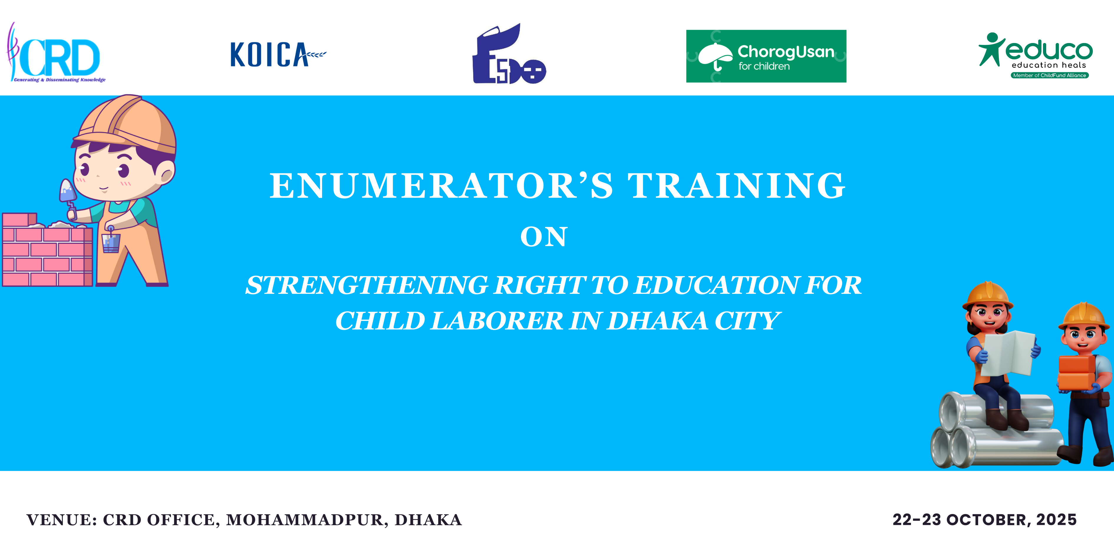 Banner of Enumerators Training