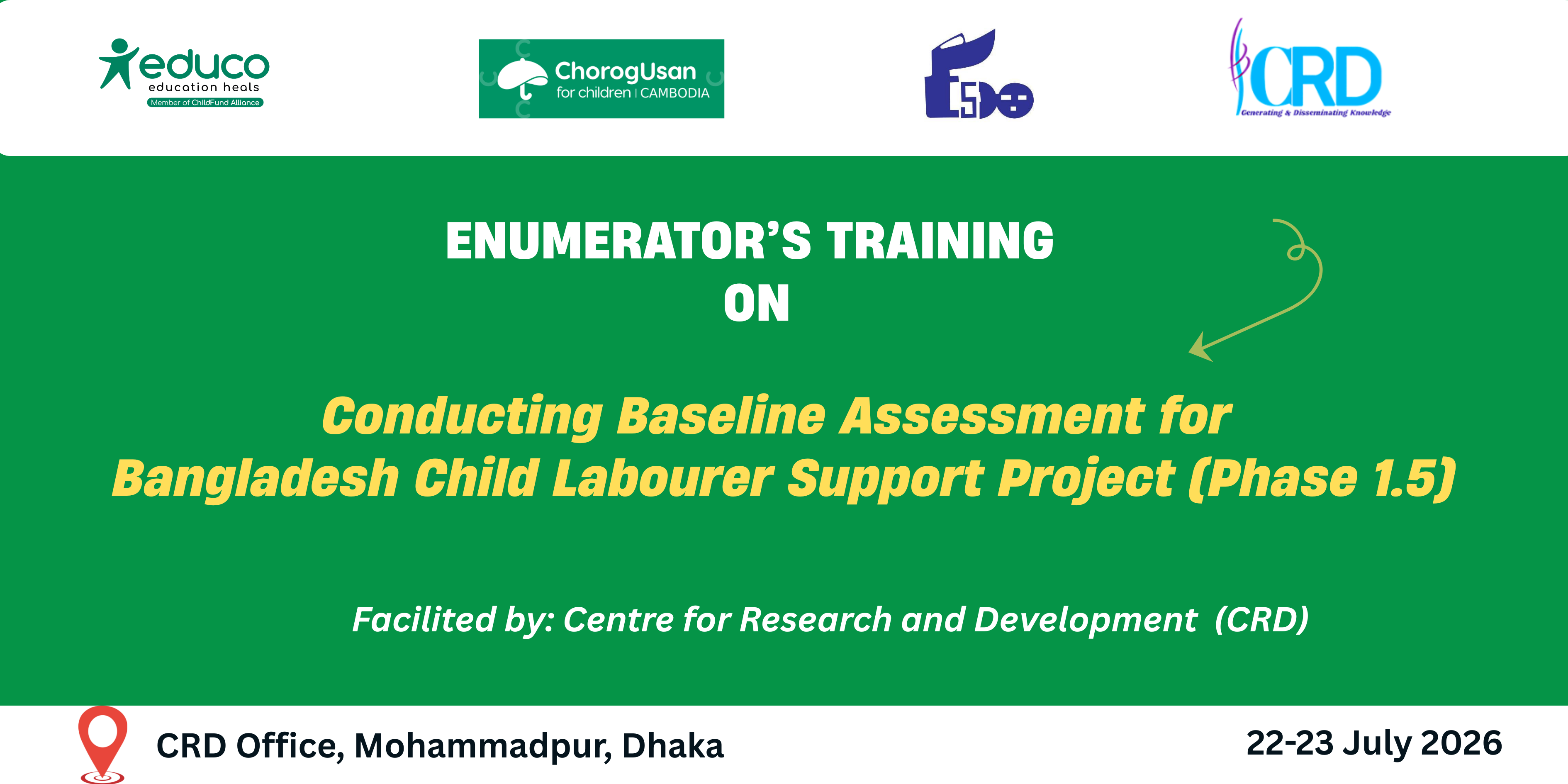Banner of Enumerators Training